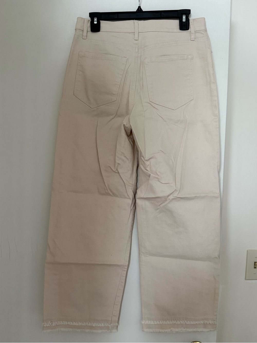 LOFT Cream Wide-Leg Jeans - Picture 4 of 6